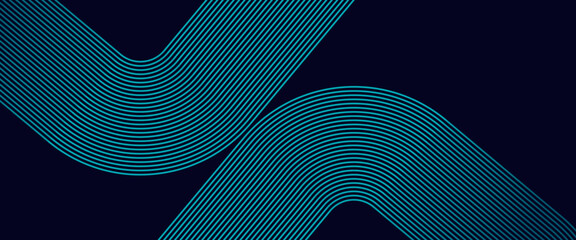 Futuristic technology consept. Abstract dark blue gradient background with geometric circle shapes lines design background vector illustration eps10. Perfect for modern artwork, backdrop, banner.