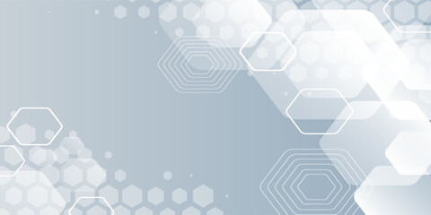 Vector hexagon lines on gray background. Geometric stripe line abstract modern design art