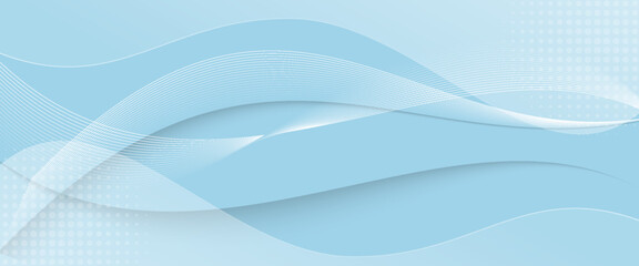 Abstract white background with shining lines wave with pattern. Minimalist background for banner, poster, cover, brochure, flyer, website