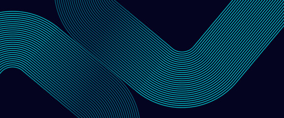 Futuristic technology consept. Abstract dark blue gradient background with geometric circle shapes lines design background vector illustration eps10. Perfect for modern artwork, backdrop, banner.