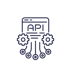 API line icon, application programming interface vector