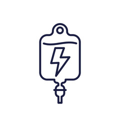 Electrolytes drip line icon, iv rehydration
