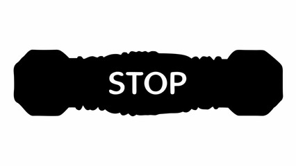 Bold stop sign graphic, perfect for warning messages, safety campaigns, or attention-grabbing designs, easily customizable for any project needs now