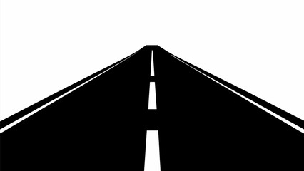 Endless highway perspective beckons, representing freedom, travel, and the open road, perfect for conveying journeys and destinations