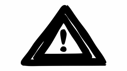 Bold hazard warning sign with exclamation point for safety campaigns, construction alerts, and risk management materials needing attention grabbing visuals