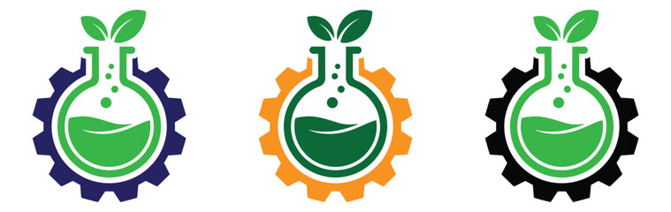 Sustainable technology solutions for eco friendly innovation,Environmental Engineering Icon Set Multiple Style Collection,icon gear and wrench within a circular frame paired with a green leaf