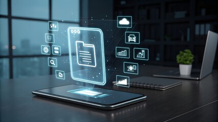 Seamless data management with vibrant modern interface on smartphone for business users