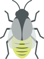 Simple Flat Firefly Insect Glowing Light Bug Graphic Illustration