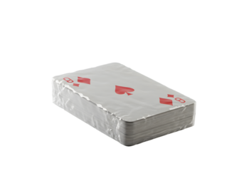 Sealed deck of playing cards with visible card face, perfect for game night or collectors