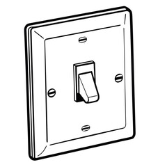 light switch on white wall