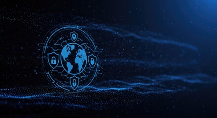 Secure global network for business offering advanced data protection and privacy using modern technology to defend against cyber threats with encrypted communication