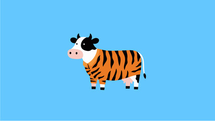 funny-cow-in-tiger-costume