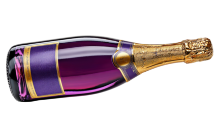 Elegant Champagne Bottle: A luxurious champagne bottle in a striking design, exuding celebration and sophistication, ready for a special moment.