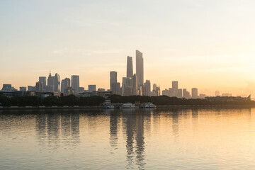 Fototapeta premium Architectural skyline of Zhujiang New Town, Guangzhou, China