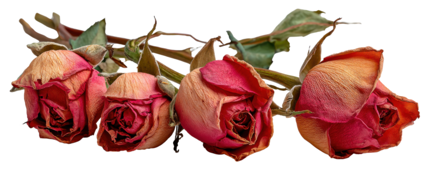 Faded Roses' Elegant Resilience: A delicate composition of faded roses, each blossom holds a quiet beauty, its petals whispering tales of time and transition.