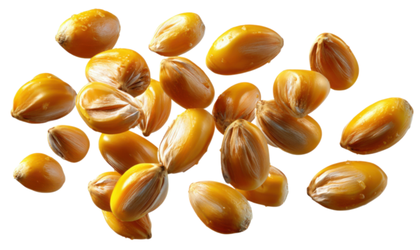 Golden Maize Kernels: A cluster of fresh, ripe maize kernels, each one a testament to nature's bounty and culinary potential. The image showcases the vibrant texture and color.