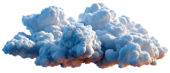 Cloudscape: A towering, billowing cloud formation of pure white. It has fluffy texture. The clouds are a symbol of tranquility.