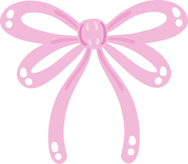 cute bow tie ribbon accessories vector cartoon illustration