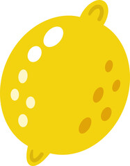 cute lemon juicy vitamin fruit vector cartoon illustration 