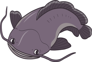 Illustration of a Purple Catfish