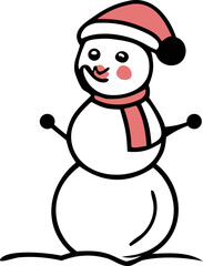 snowman with red hat