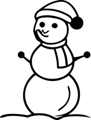 snowman with hat