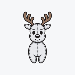 christmas reindeer with red nose