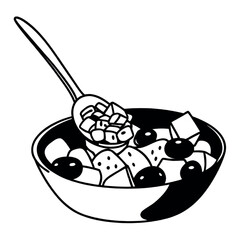 ice cream on a plate