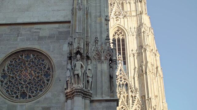 Beautiful architecture of Stephens Cathedral in Vienna Austria. Travel and tourism landmarks of Europe.