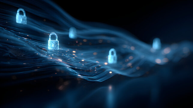 Digital security concept securing data flow across network
