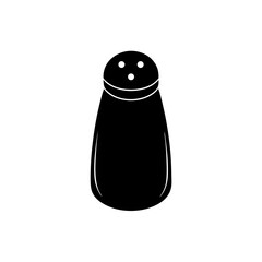 Classic salt shaker silhouette icon for kitchen seasoning design