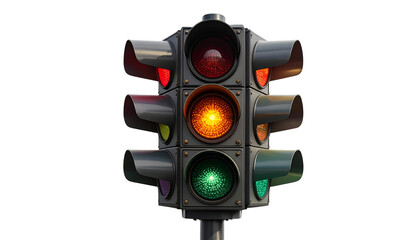 Traffic Light isolated on transparent background