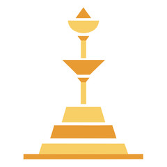 gold trophy cup isolated