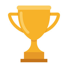 gold cup isolated on white background