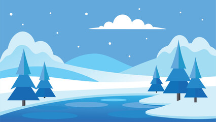 Fototapeta premium Winter Wonderland Snow Trees