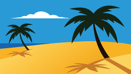 Fototapeta premium Tropical Beach Palm Shadows