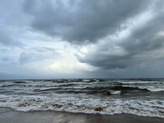 Monsoon Storm Clouds Over the Arabian Sea in Mumbai