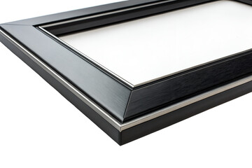 Black Wood Picture Frame with Silver Liner Detail