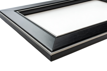 Black Wood Picture Frame with Silver Liner Detail