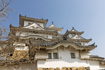 Closeup view Himeji castle ,UNESCO world heritage site in Himeji, Hyogo prefecture in Japan
