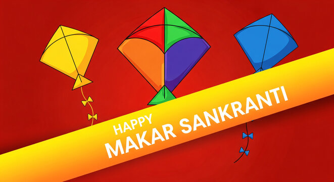 vector indian makar sankranti festival