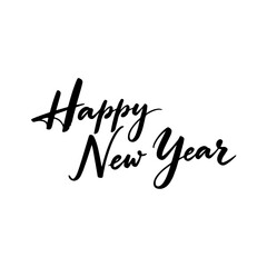 Fototapeta premium Happy new year calligraphy