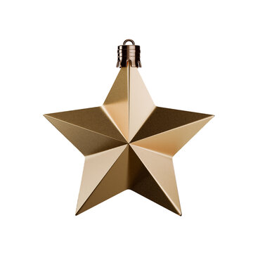 shiny golden star, element set on transparent background