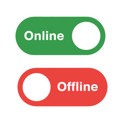 Online Offline Toggle Switch - Status, Network & User Interface