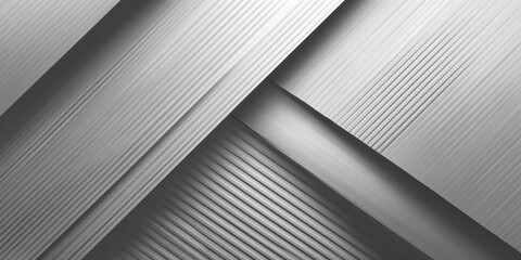 Obraz premium Geometric metallic panels with parallel lines create abstract background.