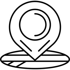 GPS Pin Outline Icon