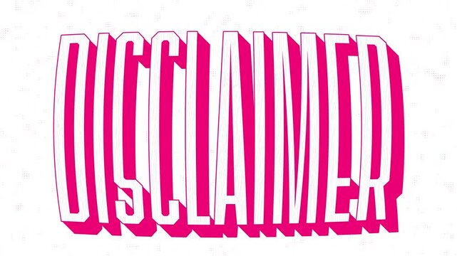 Disclaimer Stretchy Title Animation With Dots Background