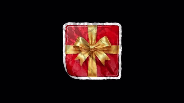 Christmas Gift Badge, Peel Off Sticker