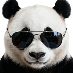 Obraz premium Cool panda wearing sunglasses portrait