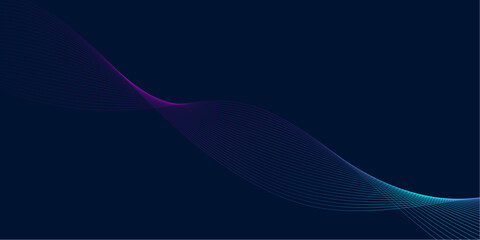 Digital Sound Wave Background with Smooth Gradient Lines